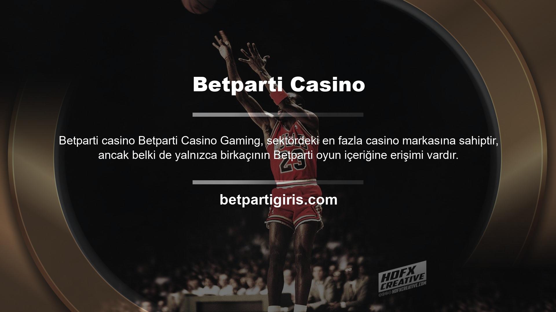 Birkaç yıl önce Betparti, şimdiye kadarki en kapsamlı ve en iyi casino oyunu içeriğini geliştirmek için düzinelerce farklı sağlayıcıyı entegre ederek kaliteli bir casino platformunun temelini attı
