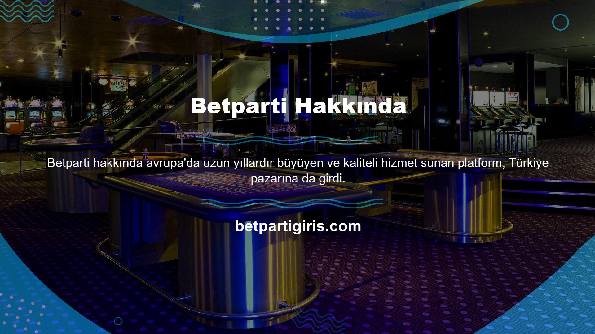 Casino oyun sitesi Betparti Türkiye pazarına girdiğinde